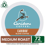 Caribou Coffee Caribou Blend Keurig Single-Serve K-Cup Pod, Medium Roast, 72 Count