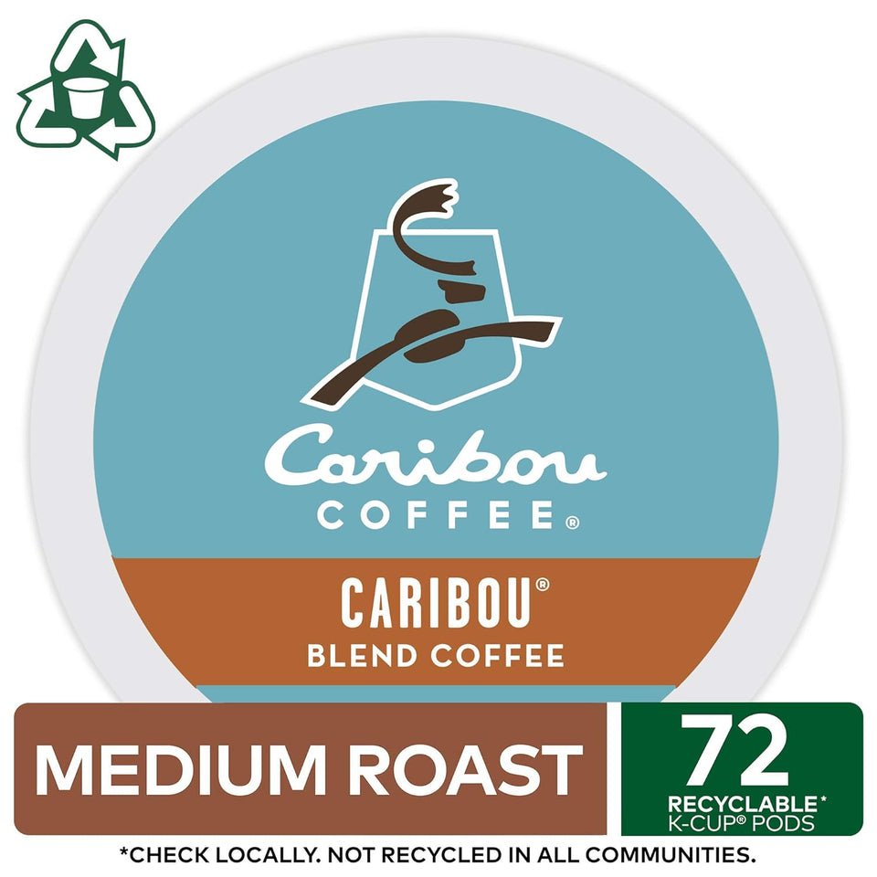 Caribou Coffee Caribou Blend Keurig Single-Serve K-Cup Pod, Medium Roast, 72 Count