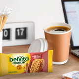 belVita breakfast biscuits, cinnamon brown sugar, 12 packs, 4 biscuits per pack, kosher, cholesterol free