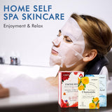 14 pack sheet face masks for dry skin, hydrating bulk facial mask set for women's skincare, gift face spa