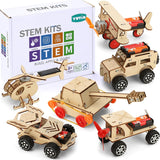 Yutin STEM Kits for Kids Age 8-10 10-12, 6 Set Wood Building Projects Crafts Science Model Car Kits for Kids Age 8-12, Wooden 3D Puzzles, STEM Toys for Boys 8 9 10 12 13 Year Old Birthday Gifts