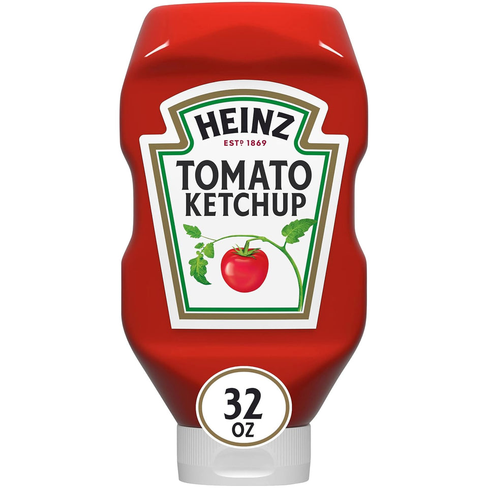 Heinz 32 oz Tomato Ketchup bottle, gluten-free, thick and rich, America's Favorite, squeezable