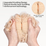 fishent loofah bath sponge 4 pack soft loofa exfoliating body scrubber mesh shower puff pouf ball luffa