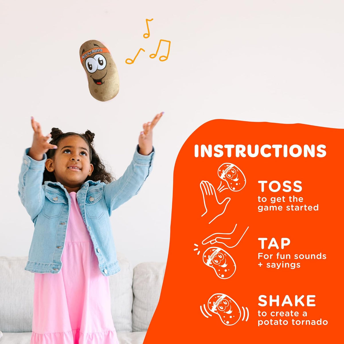 Move2Play, Pass The Potato, Hilariously Wild and Fun Active Play Game | Gift for Kids & Toddlers | Boys & Girls Ages 3, 4-8+ | Indoor/Outdoor Toy| Summer & Camping Fun