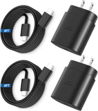 Super Fast Charger Type C, 25W USB C Wall Charger Fast Charging for Samsung Galaxy S25 Ultra/S25/S25+/S24+/S24 Ultra/S24/S24+/S23 Ultra/S22 Ultra/S21 with 10FT Long Android Type C Charger Cable 2Pack