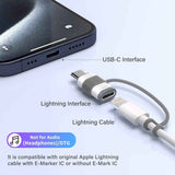 4 Pack Lightning to USB C Adapter for iPhone 15/16/17 Pro/17 Pro Max,for iPhone 17/16 Charger,17/16 Accessories,Fast Charging & Data Transfer,USB C Charger Connector Cable,Not for Audio/OTG