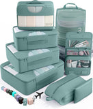 vekens 8-set packing cubes nylon organizer bags for beach vacation cruise ship travel essentials suitcase
