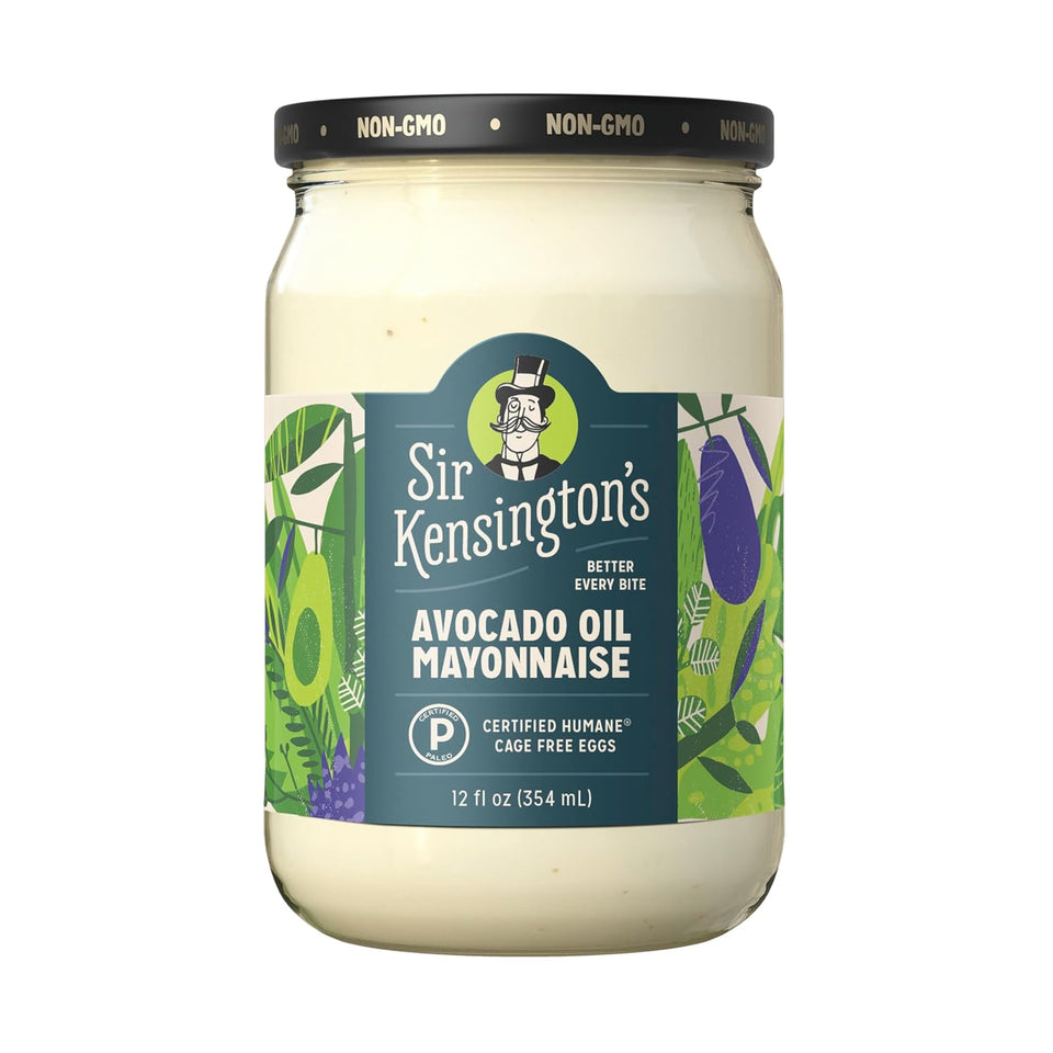 keto diet paleo diet certified gluten free non-gmo verified sir kensingtons avocado oil mayo 12 oz