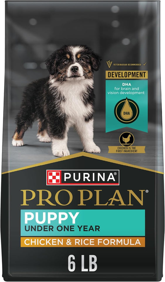 Purina Pro Plan High Protein Dry Puppy Food, Chicken and Rice Formula, 6 lb. Bag