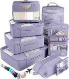 vekens 8-set packing cubes nylon organizer bags for beach vacation cruise ship travel essentials suitcase