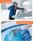 EcoNour 27" Aluminum Ice Scrapers for Car Windshield with Ergonomic Foam Grip Orange