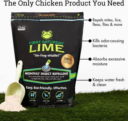 First Saturday Lime Insect Deterrent-20LB Bag| Monthly Insect Shield| Multi-PLrpose Insect Control for Outdoors| Prevents Ants & Other Insects