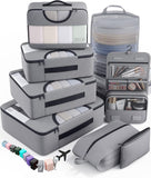 vekens 8-set packing cubes nylon organizer bags for beach vacation cruise ship travel essentials suitcase