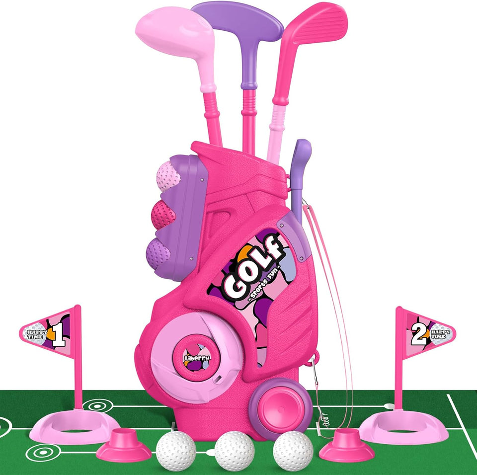 liberry-toddler-golf-set-upgraded-kids-golf-cart-unique-shoulder-strap-design-indoor-outdoor-golf-toys