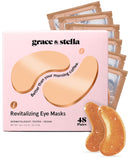 grace & stella Retinol Under Eye Patches for Puffy Eyes & Dark Circles - Restoring Gel Under Eye Masks with Hyaluronic Acid - Purple, 24 Pairs for Women