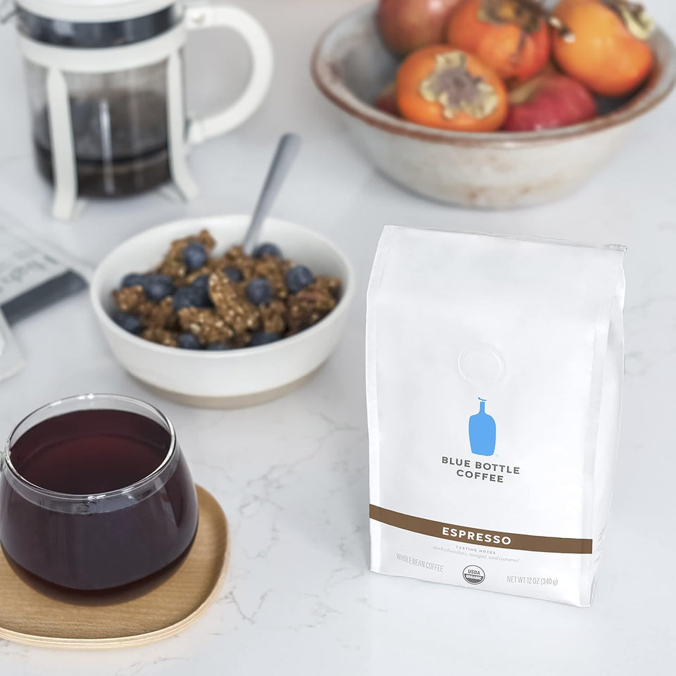 blue bottle organic dark roast whole bean espresso 12 ounce bag coffee