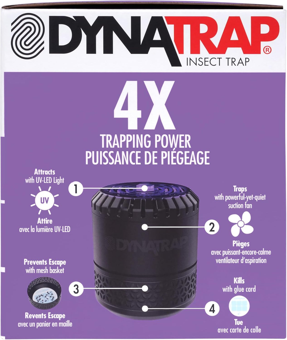 DynaTrap DT152 Indoor Insect Trap and Killer – Catches and Kills Gnats, Flies, Moths & Other Flying Insects