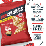 popcorners popped corn snacks sweet & salty kettle corn 1 ounce pack of 20