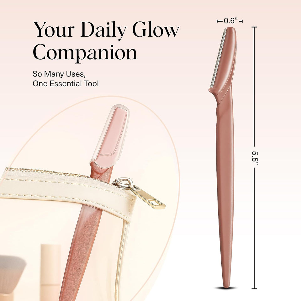kitsch dermaplane razor terracotta 12 pieces exfoliating facial skin care tool facial hair removal