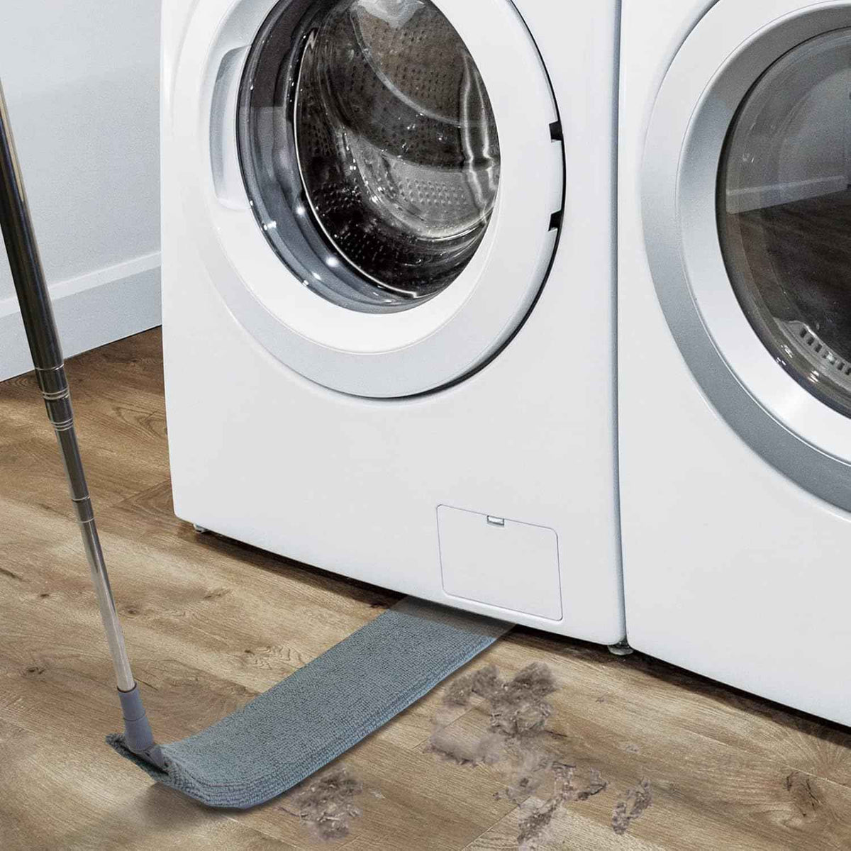 Retractable Gap Dust Cleaner with Extension Pole, Cleaning Tools with 3 Microfiber Dusting Cloths, Extendable Long Handle Duster for Cleaning Under Refrigerator Furniture Appliance