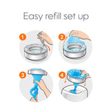 Diaper Genie Essentials Round Refill 8-Pack | Holds Up to 2560 Newborn Diapers | Features Unscented Continuous Film | Compatible with Diaper Genie Complete and Expressions Pails,8 Count (Pack of 1)