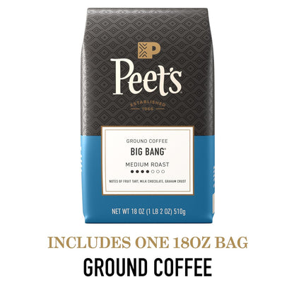 Peet's Big Bang 18 Ounce Medium Roast Ground Arabica Coffee Bag