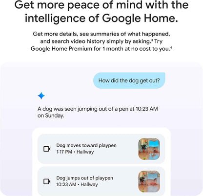 google nest cam indoor wired 3rd gen 2k video night vision 2 way audio works with google home device 2025 model hazel