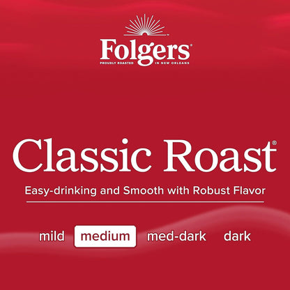 Folgers Classic Roast Instant Coffee, 8 Oz. Jar, Classic Taste in Convenient Instant Form, New Orleans Roasted