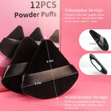 beakey 12pcs triangle powder puffs loose powder foundation makeup set ultra-soft breathable