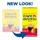 Café Bustelo dark roast espresso capsules, 40 count, Nespresso Original Line compatible, intensive flavor