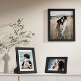 Vittanly 10 Pack Picture Frames Collage Wall Decor, Gallery Wall Frame Set for Wall or Tabletop Display, Engineered Wood and Shatter-resistant Plexiglass, Multi Sizes with 8x10, 5x7, 4x6 Frames, Black