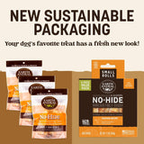 Earth Animal No Hide Chews for small dogs, 16-45 lbs, 6 count, chicken, rawhide free, long lasting