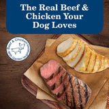 blue buffalo homestyle recipe adult wet dog food, chicken and beef dinner variety pack, 12.5-oz cans, 6 count, 3 of each