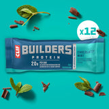 clif builders chocolatey mint 20g plant based protein bars 12 pack gluten free non gmo