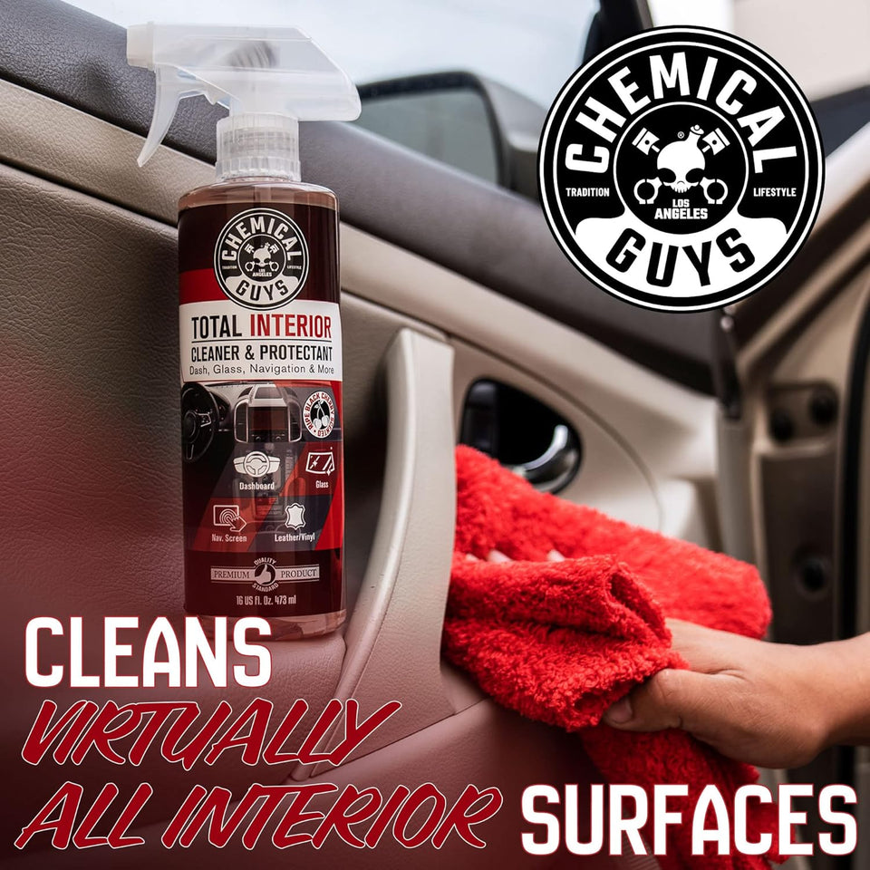 Chemical Guys total interior cleaner & protectant spray for leather, vinyl, plastic, rubber & glass - 16 oz - black cherry