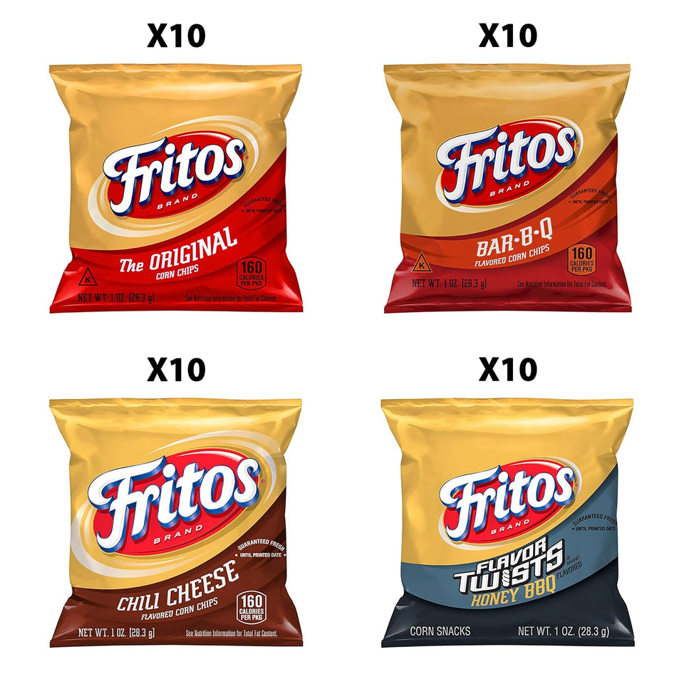 Fritos original variety pack assortment may vary 40 one ounce bags