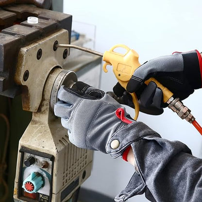 HANDLANDY Work Gloves for Men & Women, Utility Mechanic Working Gloves Touch Screen, Flexible Yard Work Gloves