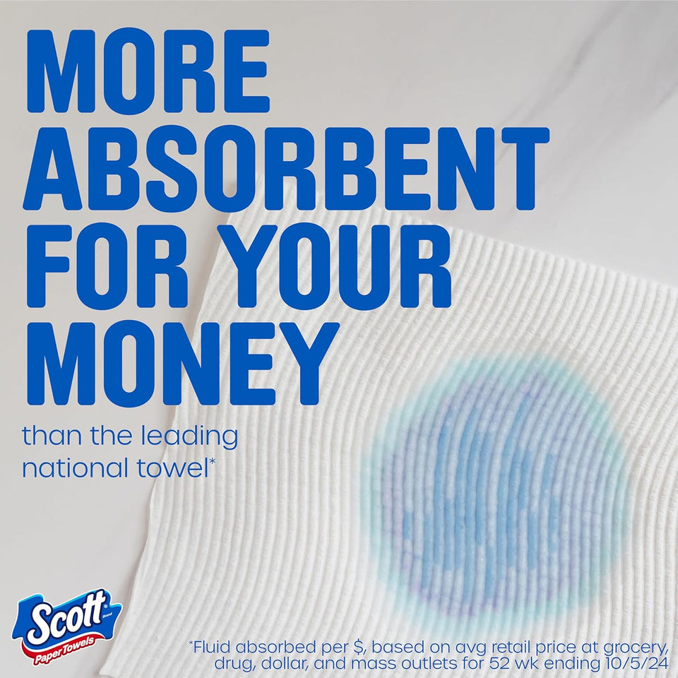 Scott Paper Towels, Choose-A-Sheet, 6 Double Rolls = 12 Regular Rolls (108 Sheets Per Roll) - Rayz Mart