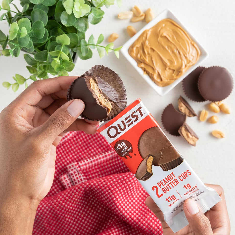 Quest Nutrition Peanut Butter Cups, 11g protein, low carb, gluten free, keto friendly, 12 count