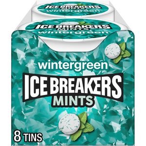 ice breakers wintergreen sugar free mints 1.5 oz 8 count tins for instant refreshment