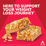 atkins peanut butter granola high protein bar, 16g protein, 1g sugar, 12 count