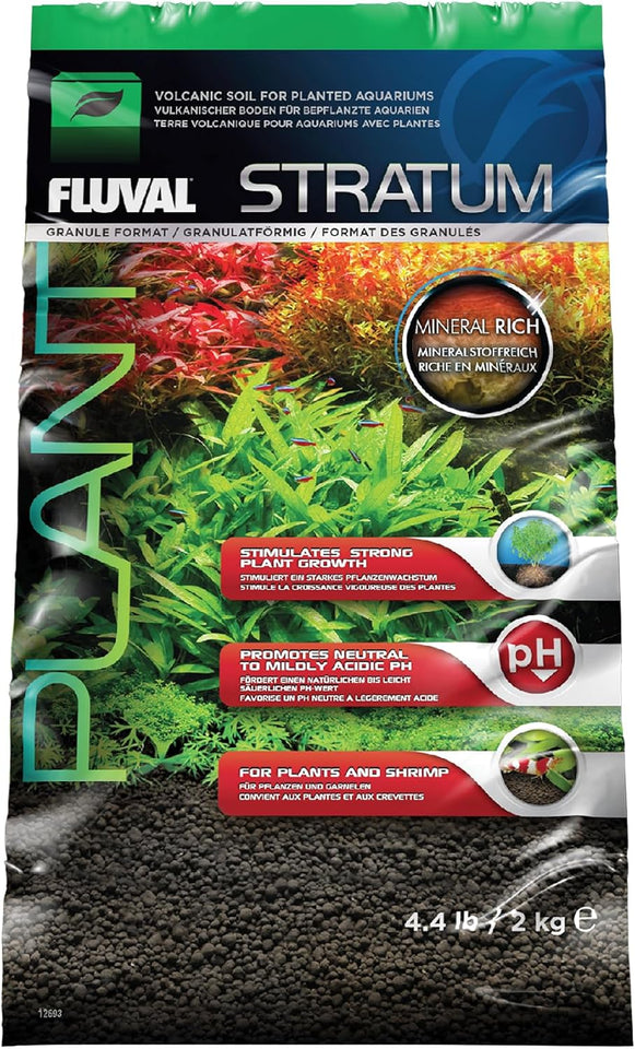 Fluval 12694 plant and shrimp substrate for freshwater aquariums, 8.8 lbs, neutral to slightly acidic pH