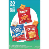 Cheez-It and Pop-Tarts snacks variety pack, 30 count, 33.42oz box, wheat, milk, and soy ingredients