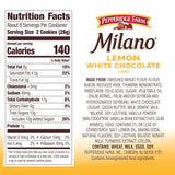 Pepperidge Farm Milano white chocolate lemon flavored cookies, 7 oz bag, classic and sweet