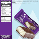 atkins endulge chocolate coconut flavored snack bar 16 count keto friendly low sugar