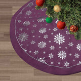 Flash World 48 Inch Large Christmas Tree Skirt Xmas Soft Cover Mat Decor Snowflake Collar Farmhouse Tree Skirt for Holiday Ornaments Party Home Indoor Decorations (Red, 48INCH)