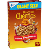 Honey Nut Cheerios heart healthy gluten free cereal, giant size, 27.2 oz, limited edition heart shapes and affirmations