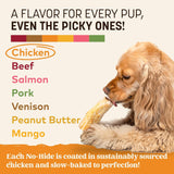 Earth Animal No Hide Chews for small dogs, 16-45 lbs, 6 count, chicken, rawhide free, long lasting