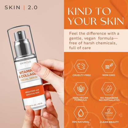 Vitamin C Serum - Dermatologist Tested, Anti-Aging & Dark Spot Remover 1.69 Fl. oz - Cart Shape