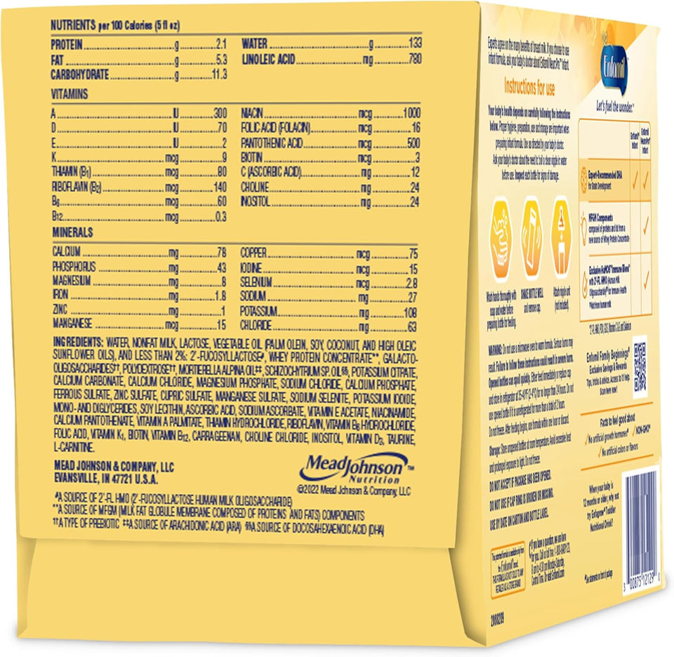 Enfamil NeuroPro Ready-to-Use Baby Formula with DHA and Prebiotics, Non-GMO, 24 Count Nursette Bottles